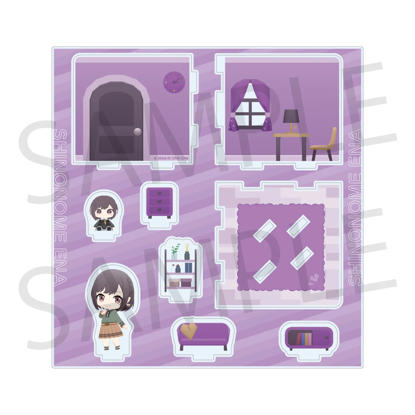 【予約商品】マイセカイ アクリルルームジオラマ ひび割れたハートルームシリーズ - Image 4