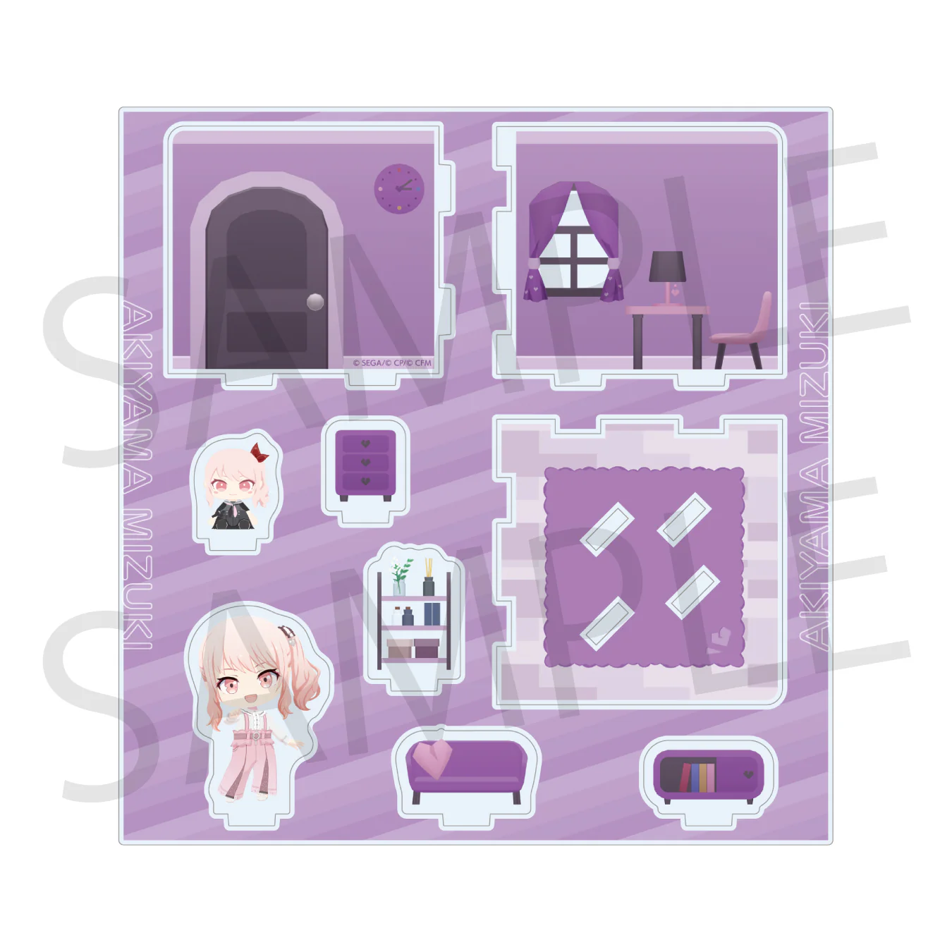 【予約商品】マイセカイ アクリルルームジオラマ ひび割れたハートルームシリーズ - Image 5